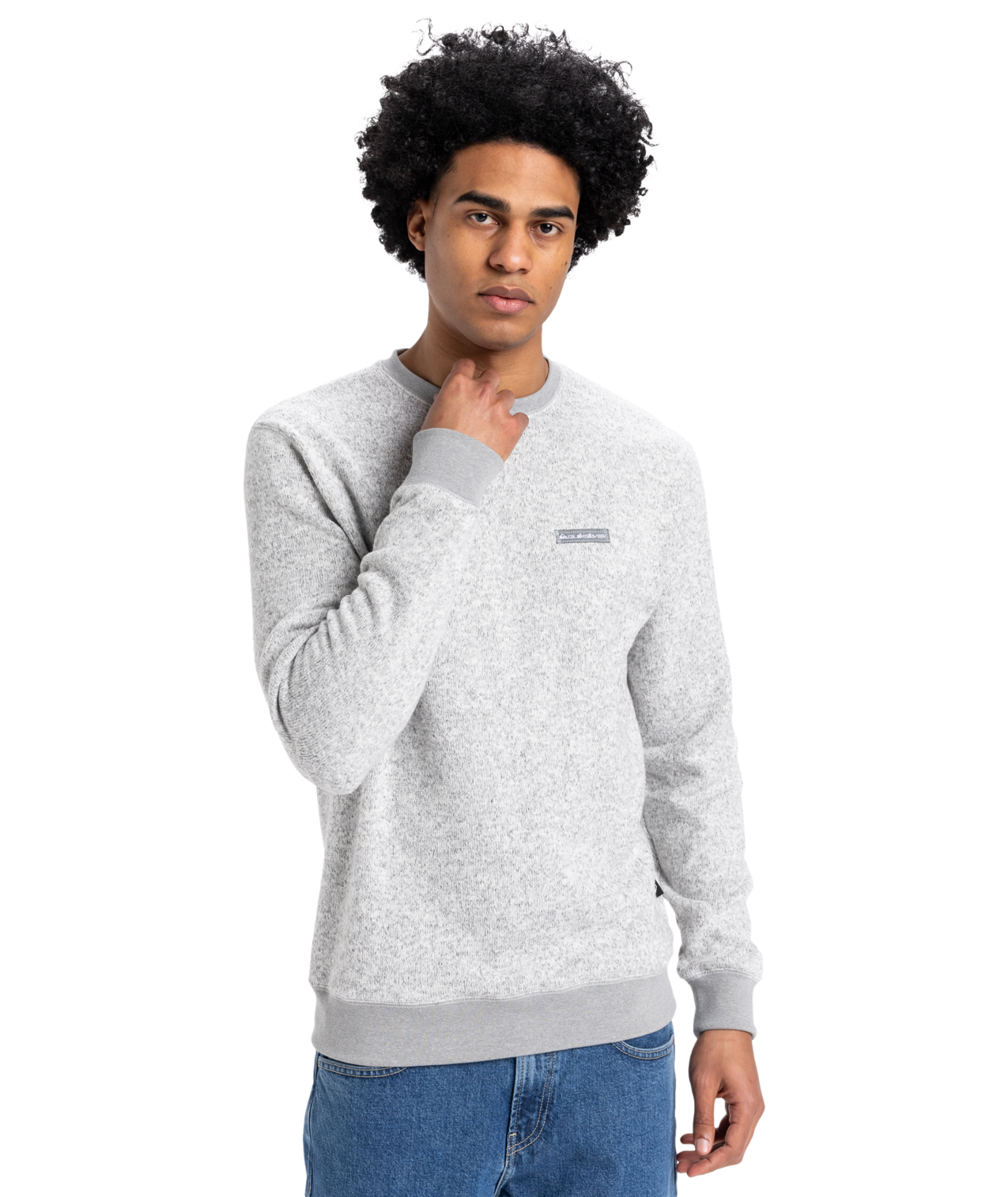Quiksilver Keller Crew - Light Grey Heather - Star Surf + Skate