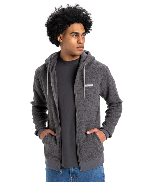 Quiksilver Keller Block Zip - Dark Grey Heather - Star Surf + Skate