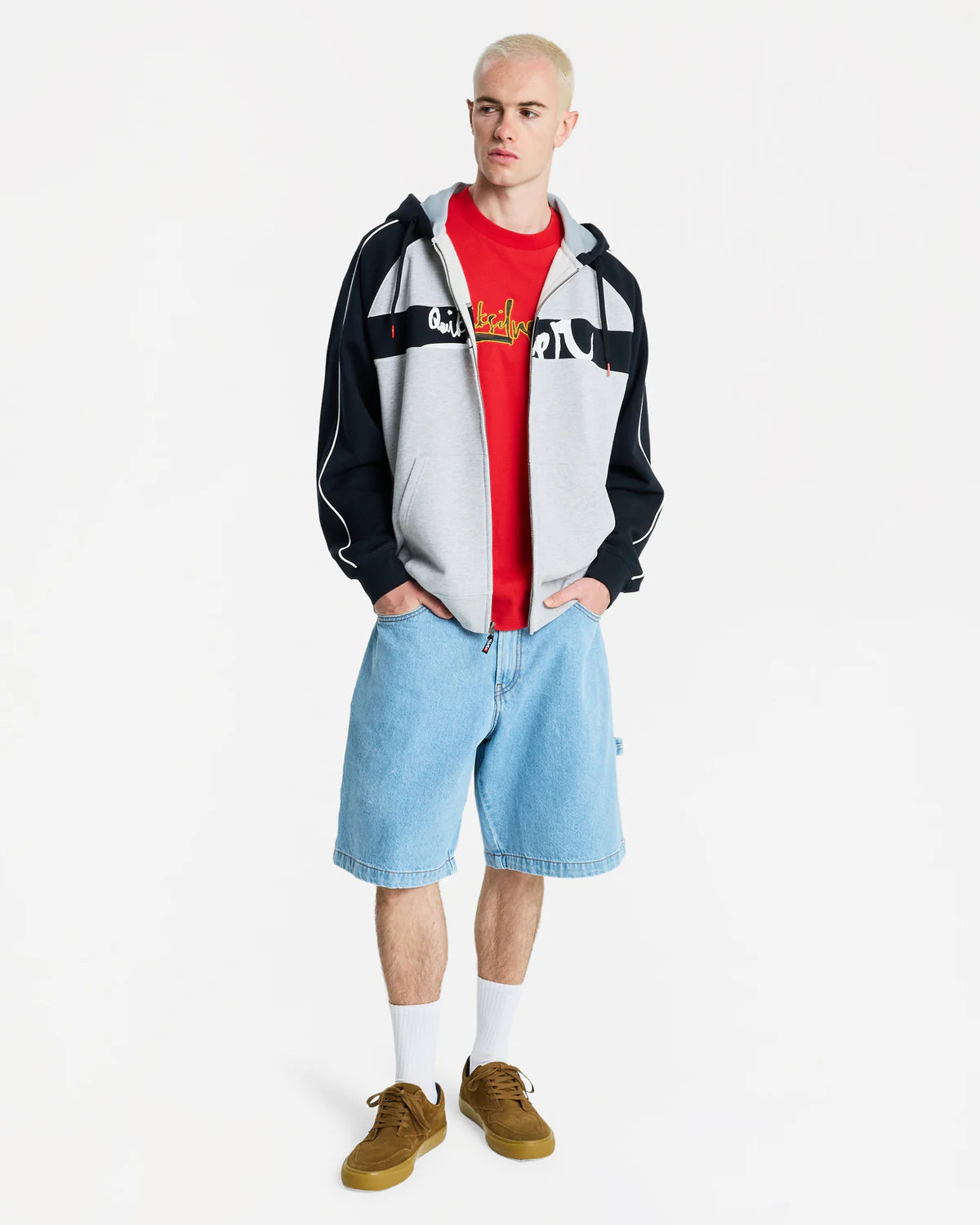 Quiksilver YG Operator Zip Hood - Light Grey Heather