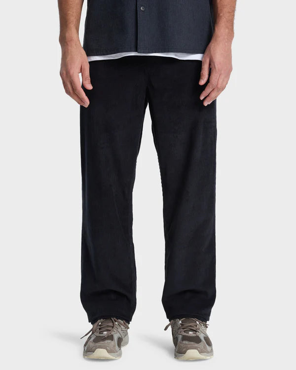 Quiksilver Taxer Regular Cord Pant - Black - Star Surf + Skate