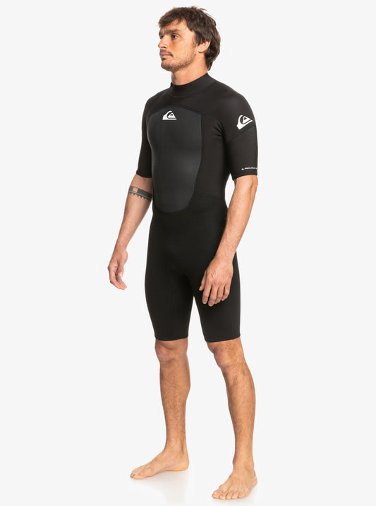 Quiksilver 2/2mm Prologue Short Sleeve Back Zip Springsuit - Black - Star Surf + Skate