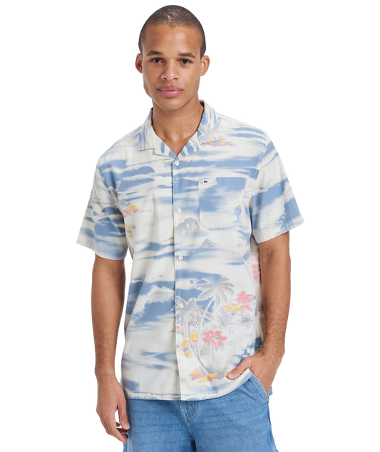 Quiksilver Beach Club Casual SS Shirt - Birch Tropical Surf 64 - Star Surf + Skate