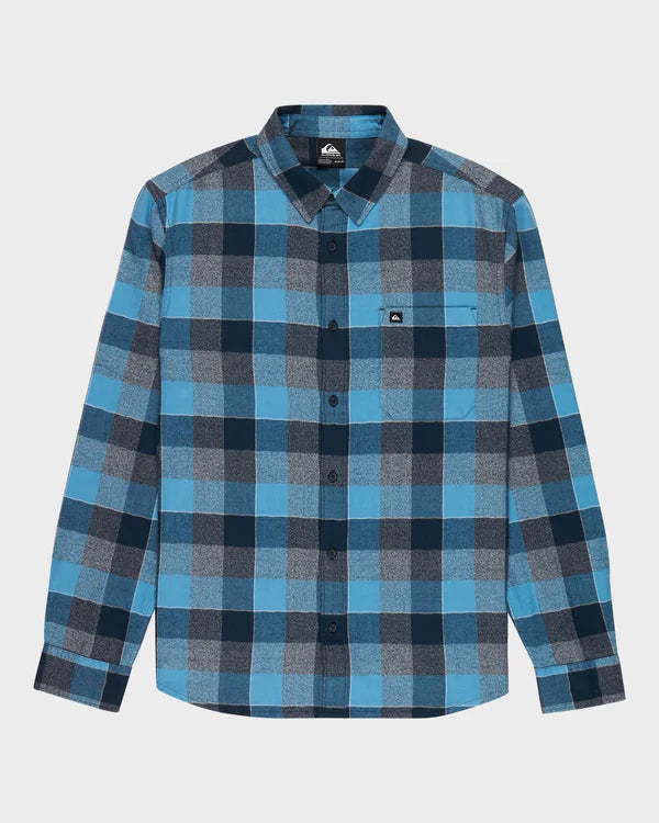 Quiksilver Motherfly Plaid LS Shirt - Dark Navy Motherfly - Star Surf + Skate