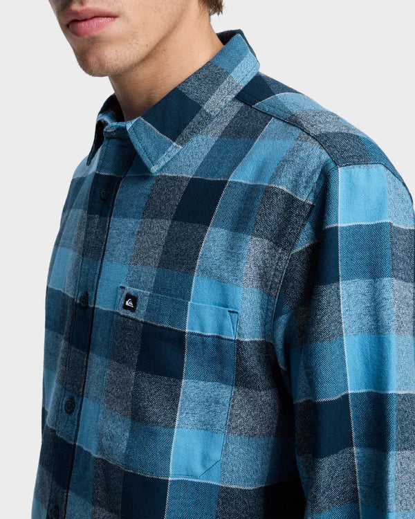 Quiksilver Motherfly Plaid LS Shirt - Dark Navy Motherfly - Star Surf + Skate