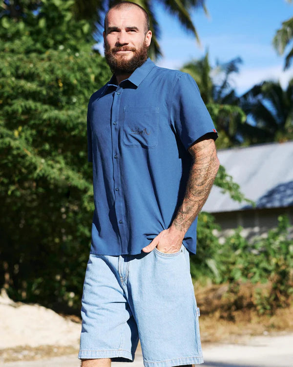 Quiksilver YG Lithium SS Shirt - Dark Denim