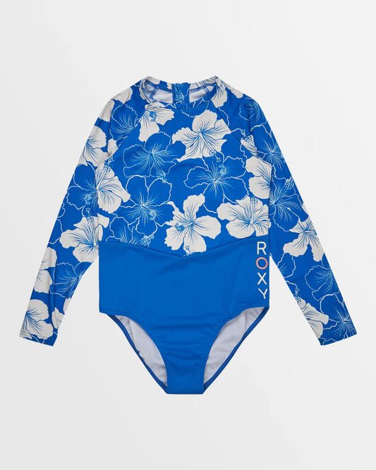 Roxy Hippy Hibiscus Onesie - Nebulas Blue Hippy Hibiscus - Star Surf + Skate