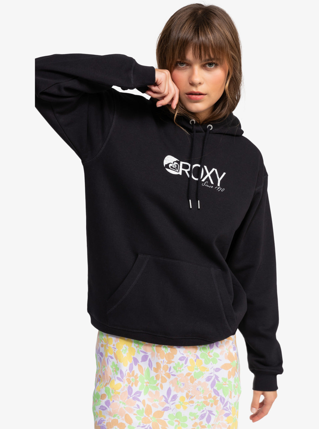 Roxy Surf Stoked Hoodie Brushed B - Anthracite - Star Surf + Skate