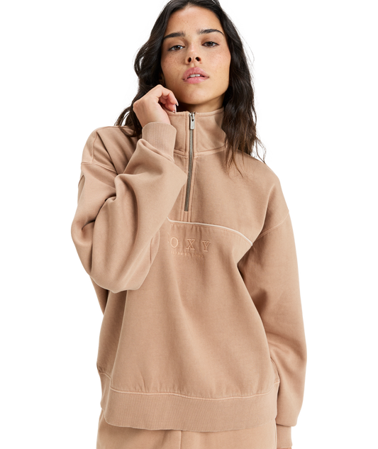 Roxy Our Town Half Zip - Portabella - Star Surf + Skate