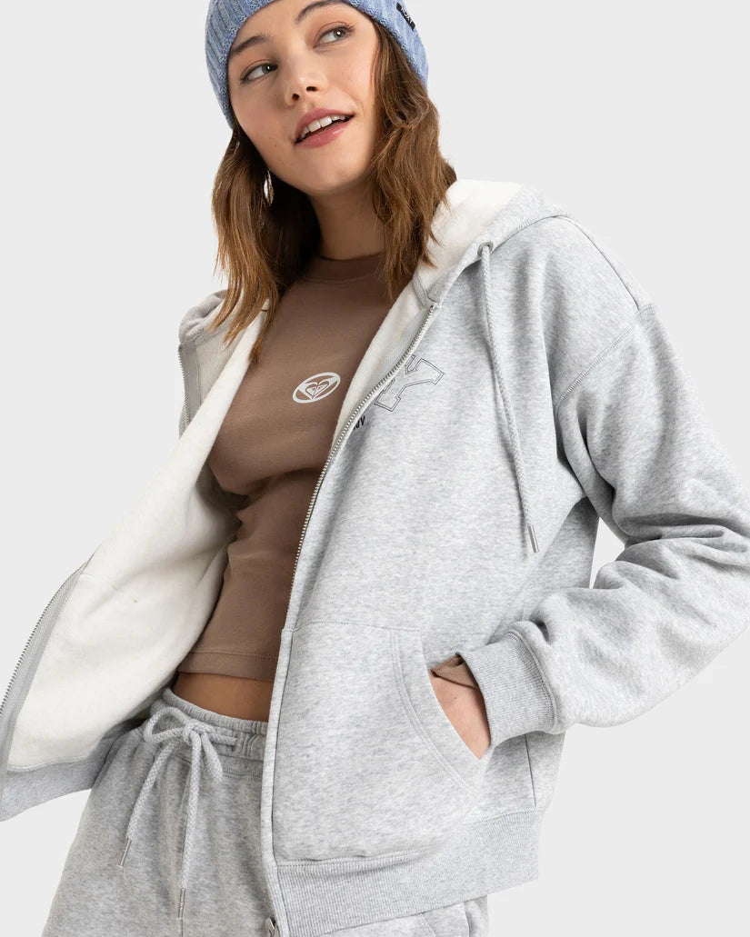 Roxy Perfect Place Zip Brushed - Heritage Heather - Star Surf + Skate