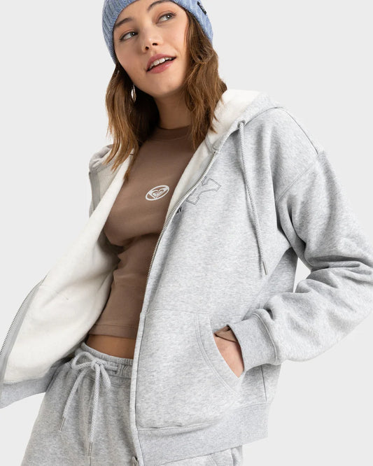Roxy Perfect Place Zip Brushed - Heritage Heather - Star Surf + Skate
