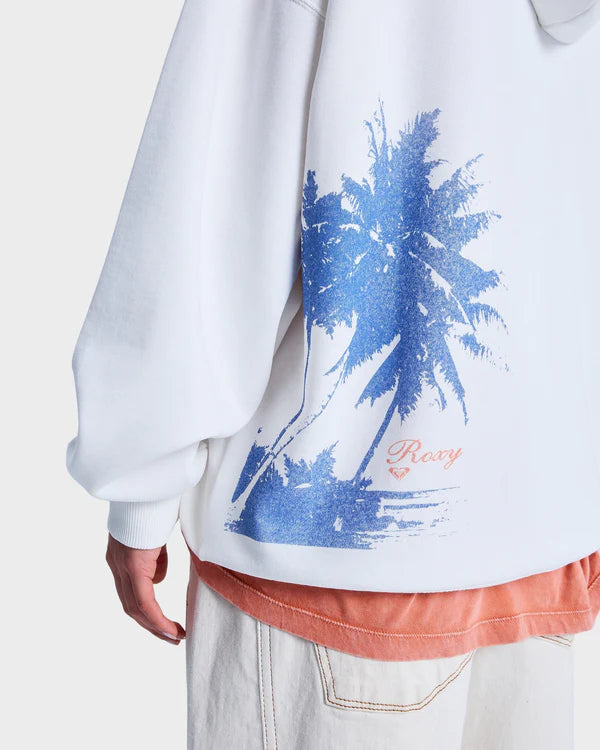 Roxy Lineup Oversized Hoodie - Coconut Milk - Star Surf + Skate