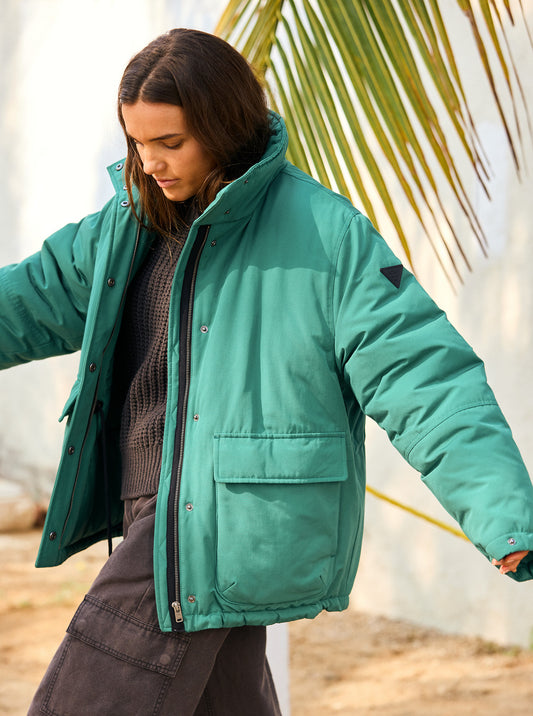 Roxy This Time Puffer - Galapagos Green - Star Surf + Skate