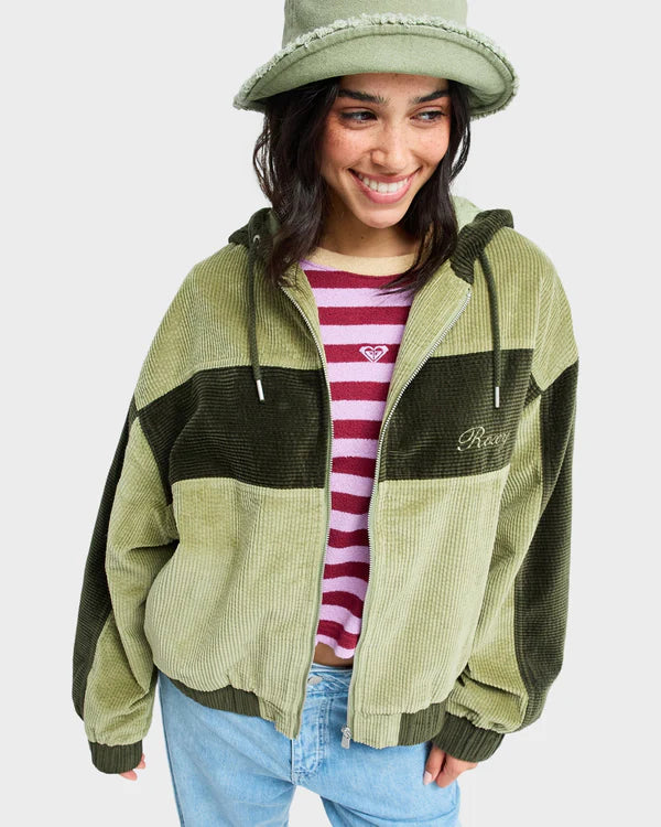 Roxy Have A Blast Fleece Jacket - Oil Green