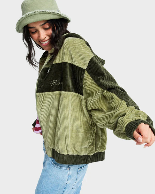 Roxy Have A Blast Fleece Jacket - Oil Green