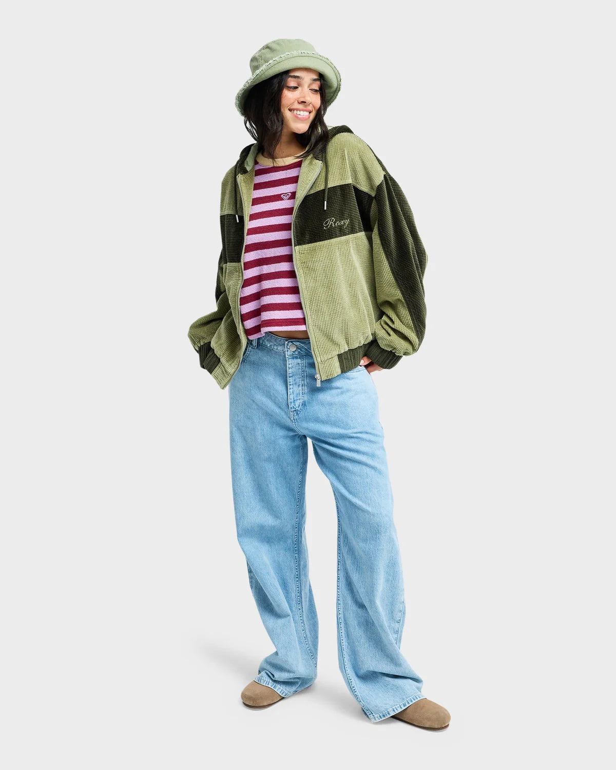 Roxy Have A Blast Fleece Jacket - Oil Green