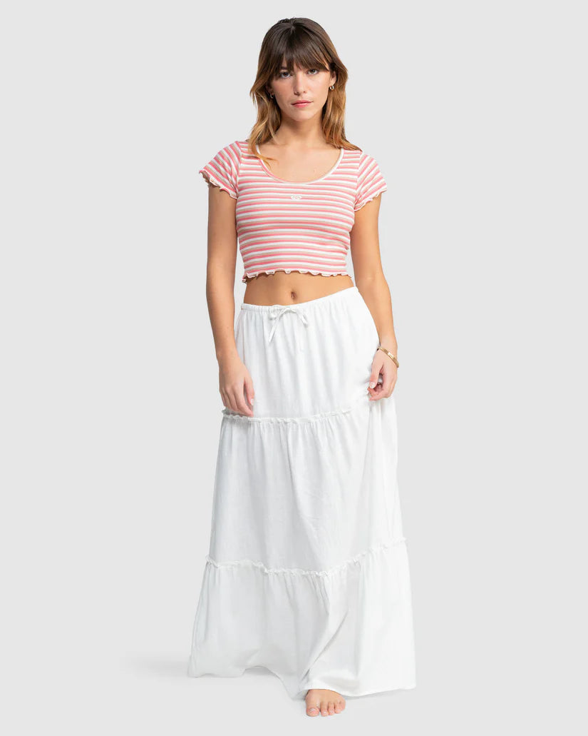 Roxy Mini Stripe SSFT - Egret Mini Striped - Star Surf + Skate