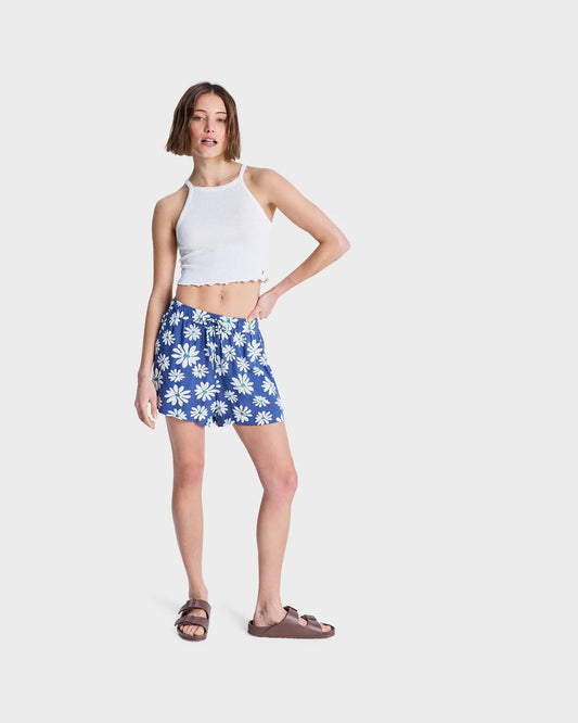 Roxy Lekeitio Break High Printed Short - Coconut Milk Flower Soul - Star Surf + Skate