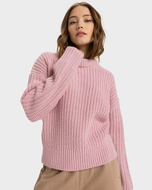 Roxy Coming Home Sweater - Bleached Mauve - Star Surf + Skate