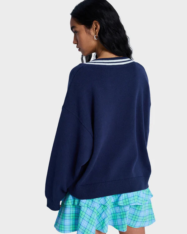 Roxy Surf School V Neck - Mood Indigo