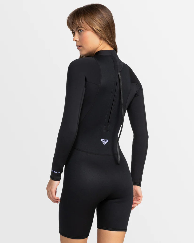 Roxy 2/2mm Prologue Back Zip LS Springsuit - Black - Star Surf + Skate