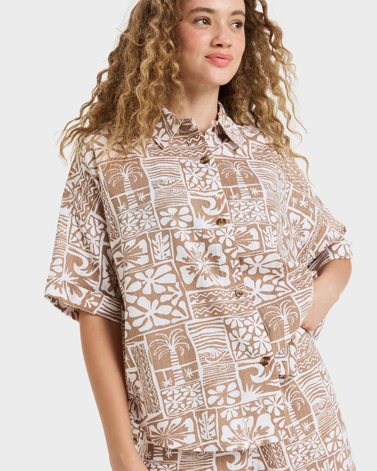 Roxy Beachy Nostalgia Slub - Woodsmoke Surfenirs - Star Surf + Skate