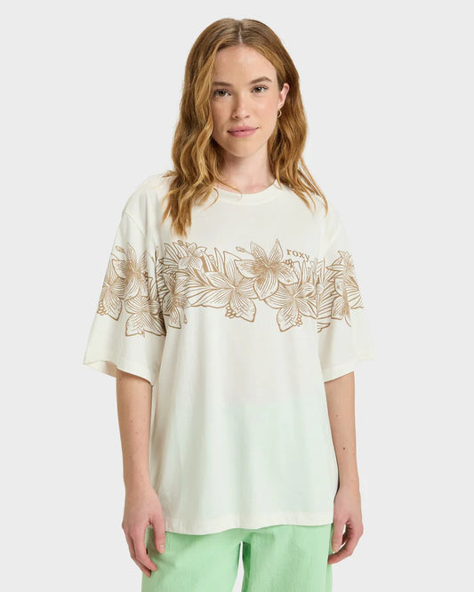 Roxy Hangloose Placed SS Tee - Egret - Star Surf + Skate