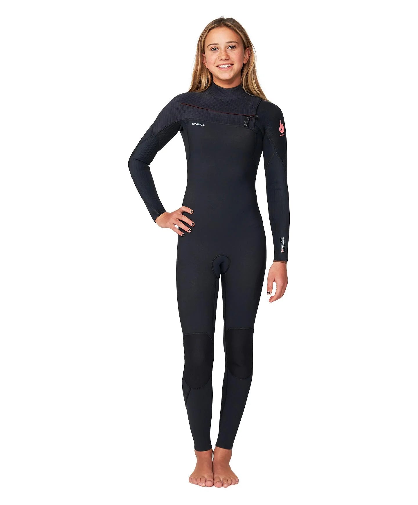 O'Neill Girls Hyper Fire CZ Full 3/2mm - Black/Black/Black - Star Surf + Skate