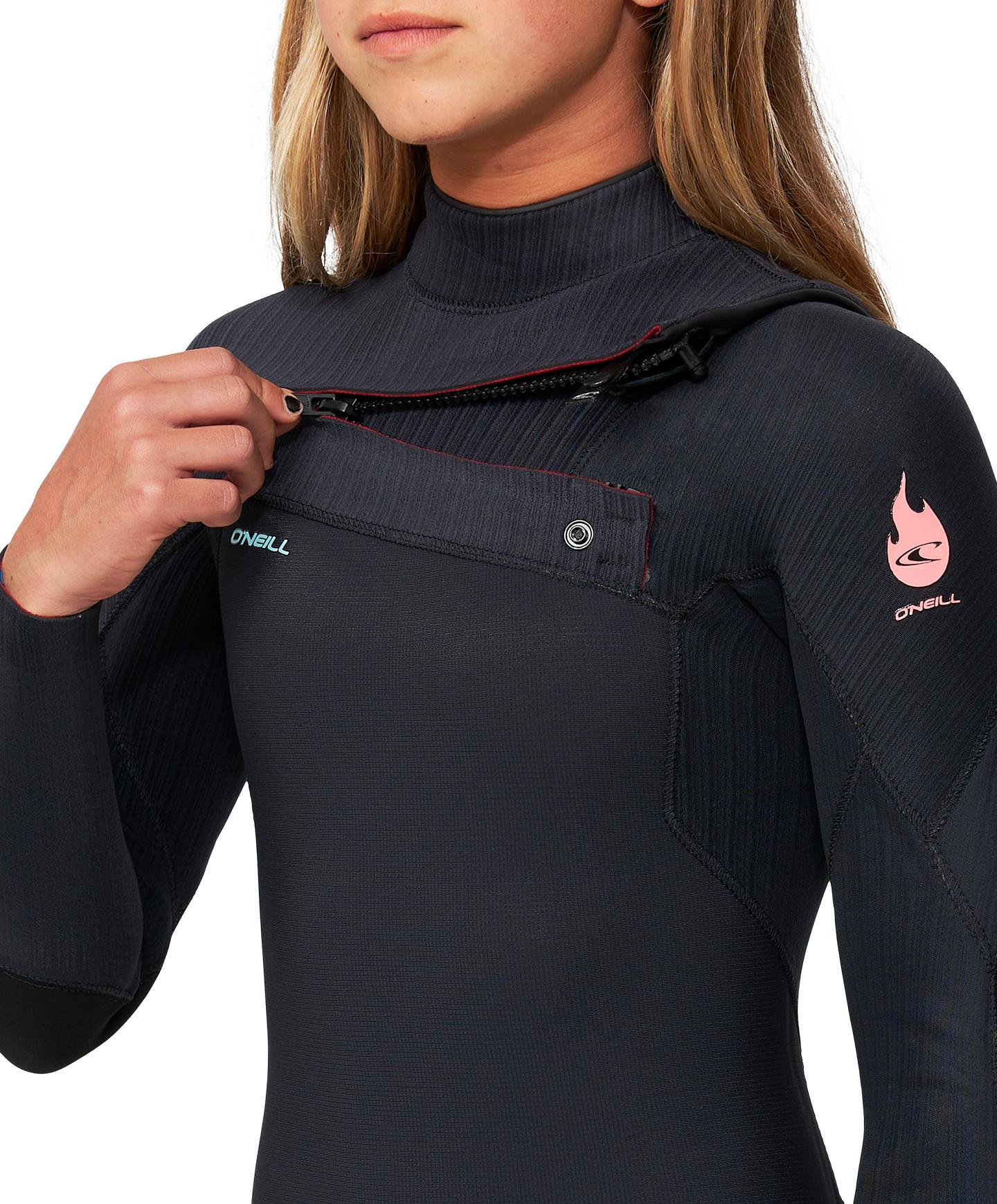 O'Neill Girls Hyper Fire CZ Full 3/2mm - Black/Black/Black - Star Surf + Skate