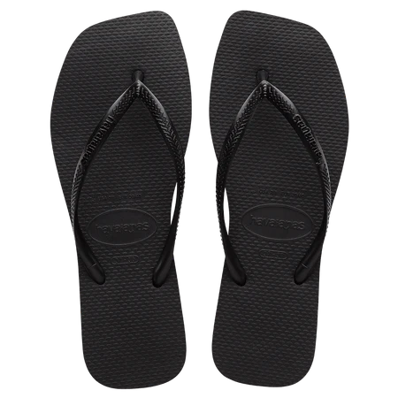 Havaianas Ladies Slim Square Toe Thong - Black - Star Surf + Skate