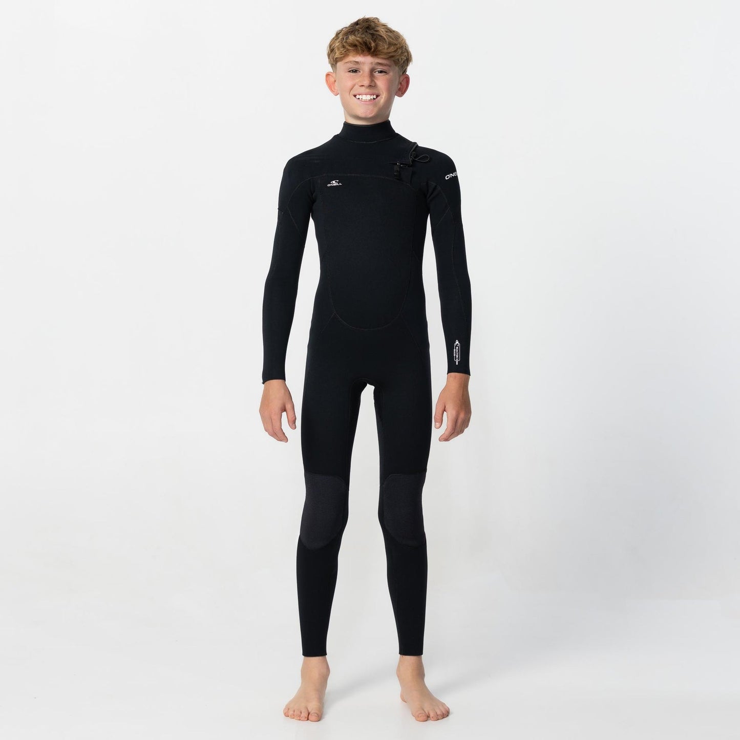 O'Neill Youth Reactor 2GBS Chest Zip Steamer 3/2mm - Black