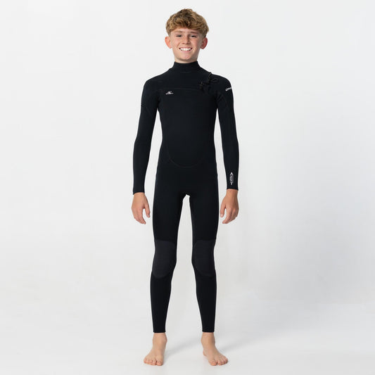O'Neill Youth Reactor 2GBS Chest Zip Steamer 3/2mm - Black