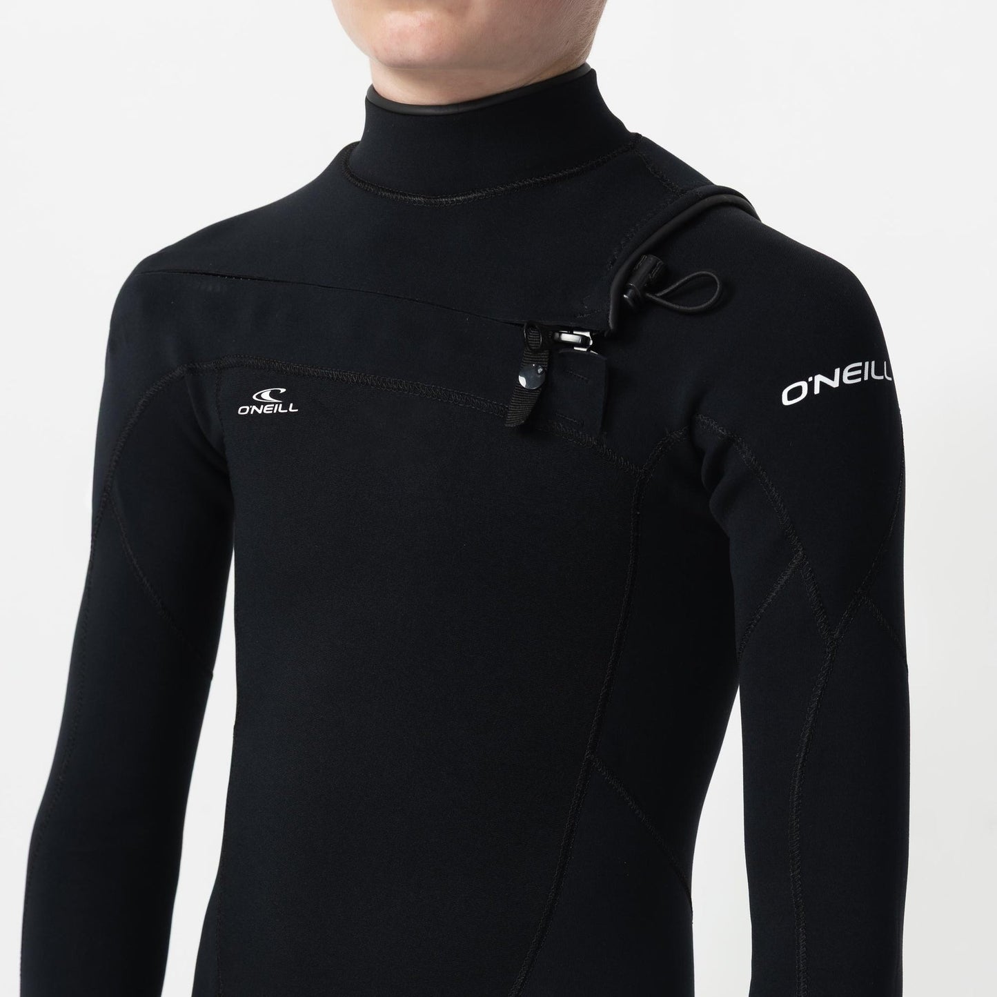O'Neill Youth Reactor 2GBS Chest Zip Steamer 3/2mm - Black
