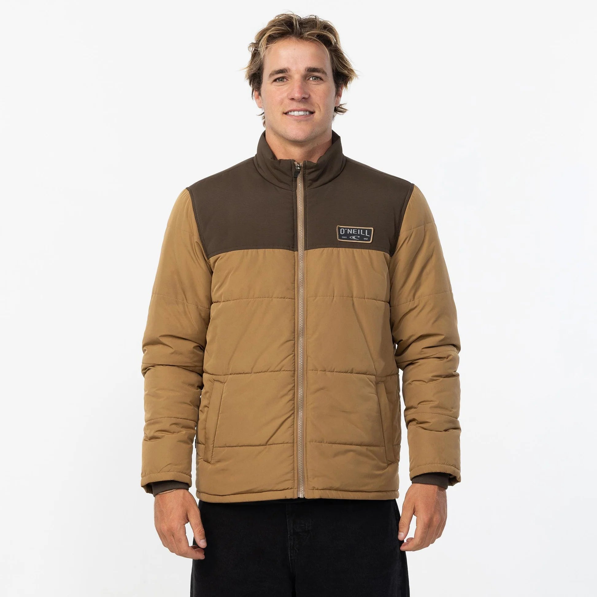 O'Neill Vista Quilted Jacket - Dark Khaki - Star Surf + Skate