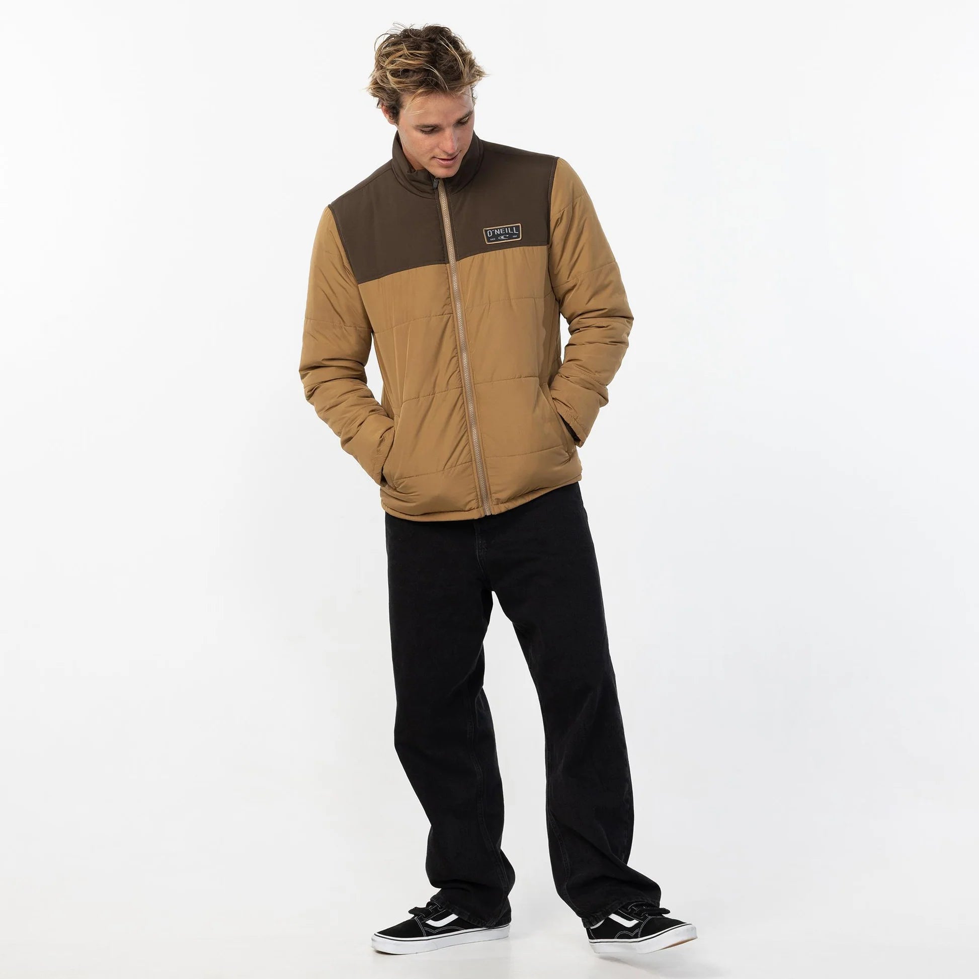 O'Neill Vista Quilted Jacket - Dark Khaki - Star Surf + Skate