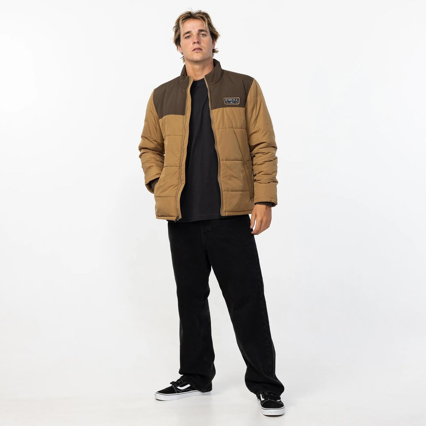 O'Neill Vista Quilted Jacket - Dark Khaki - Star Surf + Skate