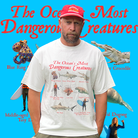 Raglan Surf Report Danger Tee - White - Star Surf + Skate