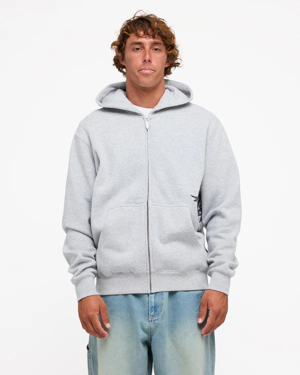 Billabong Tilt Zip Thru Hood - Light Grey Heather