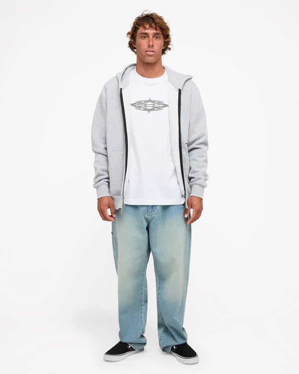 Billabong Tilt Zip Thru Hood - Light Grey Heather