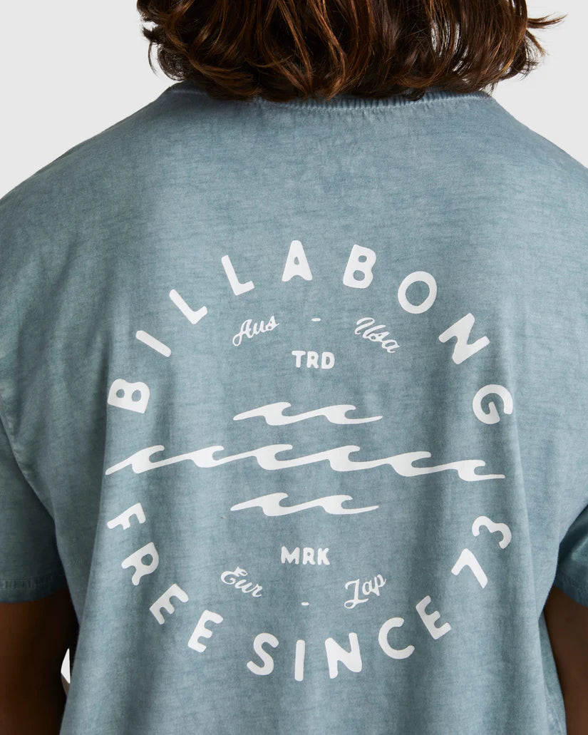 Billabong Big Wave Daz SS Tee - Washed Blue - Star Surf + Skate