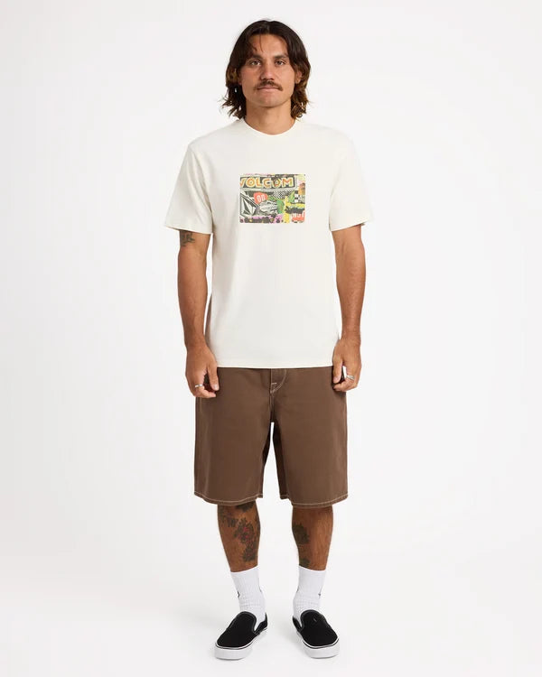 Volcom Mens Billow Denim Shorts - Brown Stone