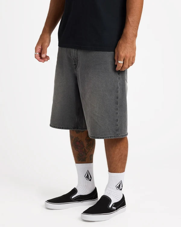 Volcom Mens Billow Denim Shorts - Concrete