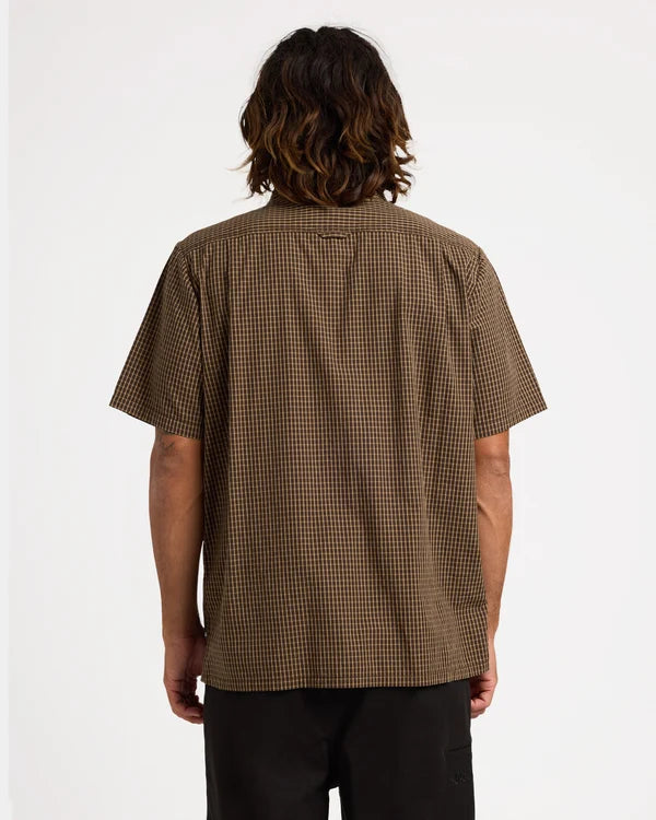 Volcom Temper SS Shirt - Brown Stone