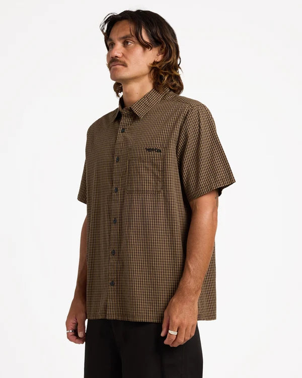 Volcom Temper SS Shirt - Brown Stone