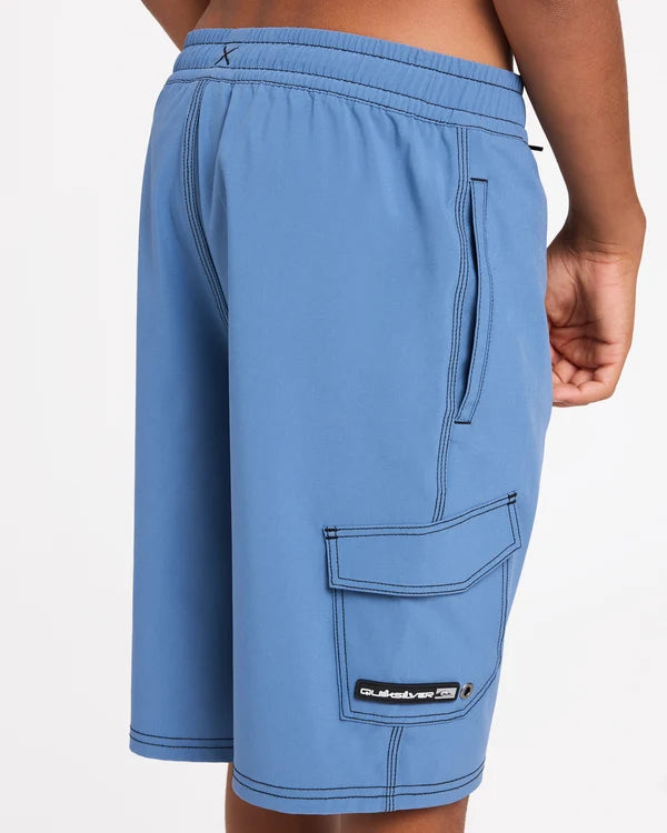 Quiksilver Exhibit 18" Youth Volley - Blue Horizon