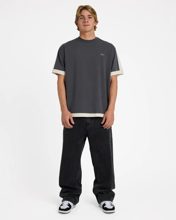 Quiksilver AV-2 Knit Top - Acid Wash/Bone White
