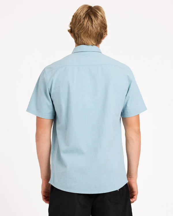 Quiksilver Classic Stretch SS Shirt - Stone Blue