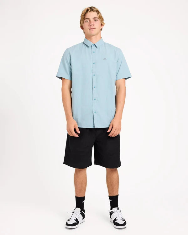 Quiksilver Classic Stretch SS Shirt - Stone Blue
