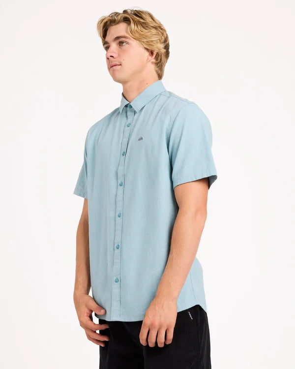 Quiksilver Classic Stretch SS Shirt - Stone Blue