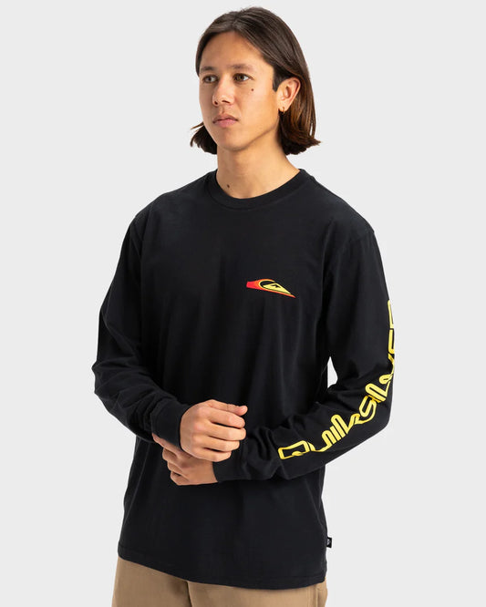 Quiksilver Warp Drive LS Tee - Black - Star Surf + Skate