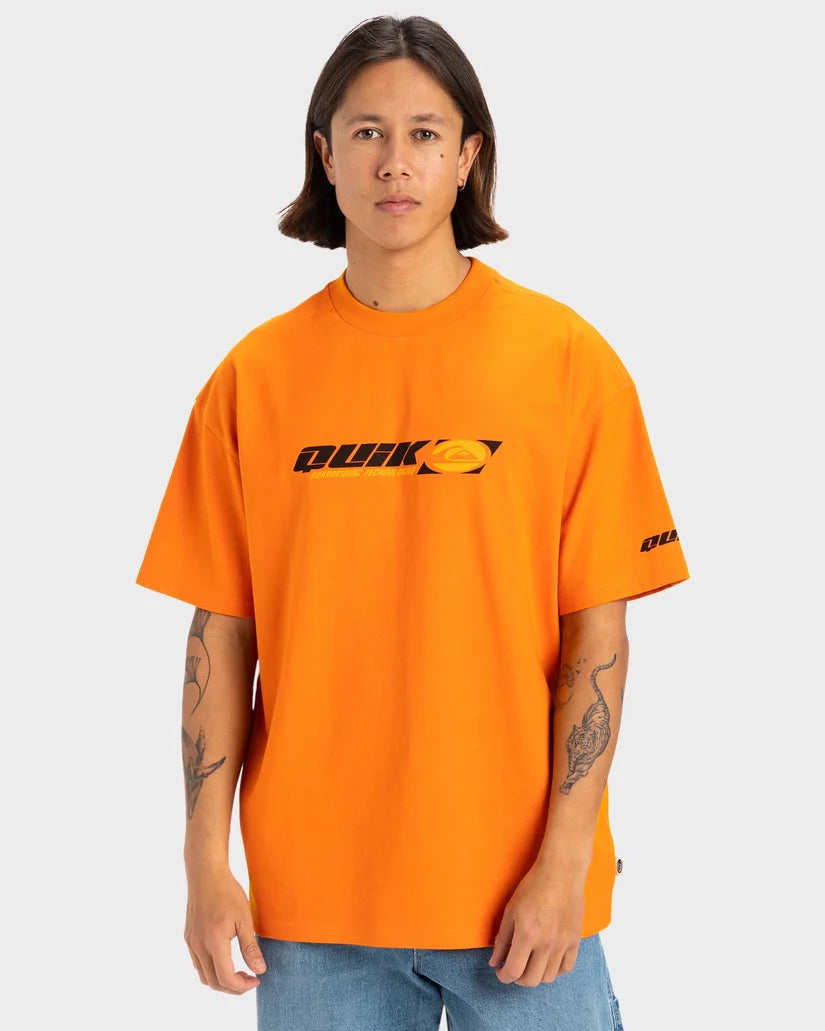 Quiksilver Stencil SS Tee - Orange Pepper - Star Surf + Skate
